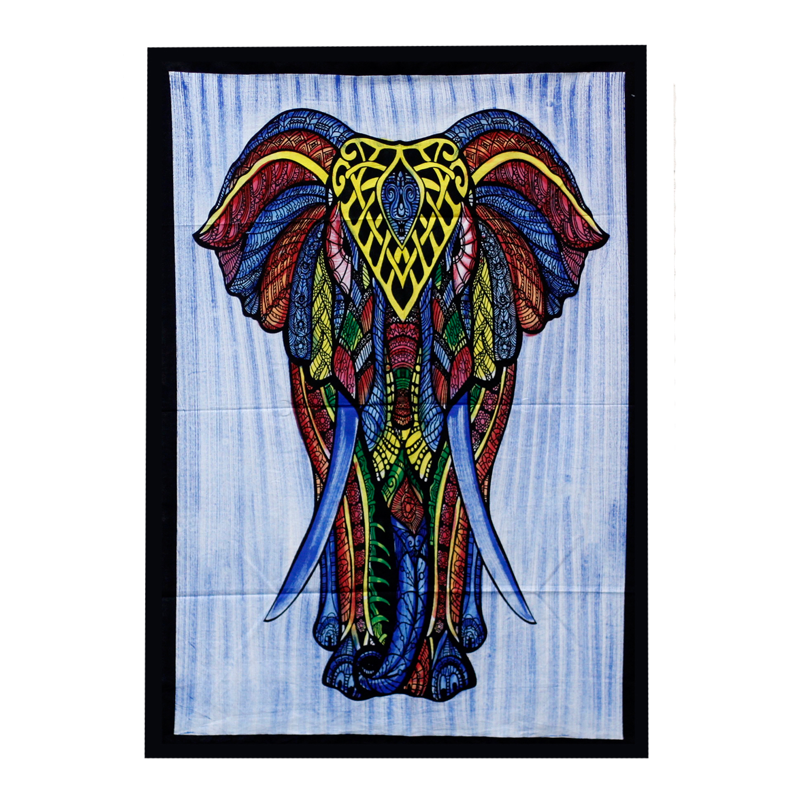 Handbrushed Cotton Wall Art - Elephant - Click Image to Close