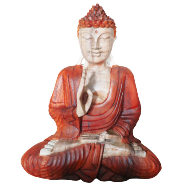 Hand Carved Buddha Statue - 30cm Teaching Transmission - Click Image to Close