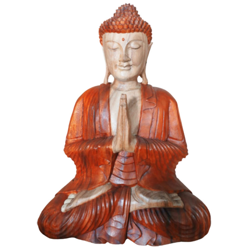 Hand Carved Buddha Statue - 60cm Welcome - Click Image to Close