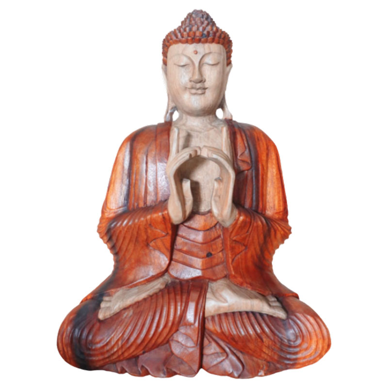 Hand Carved Buddha Statue - 60cm Two Hands - Click Image to Close