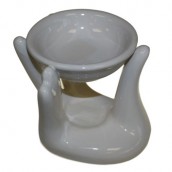 Helping Hand Oil Burner - White - Click Image to Close