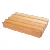 Hemu Wood Corrugated Soap Dish - Click Image to Close