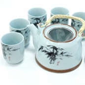 Herbal Tea Pot Set - White Stone Oriental - Click Image to Close