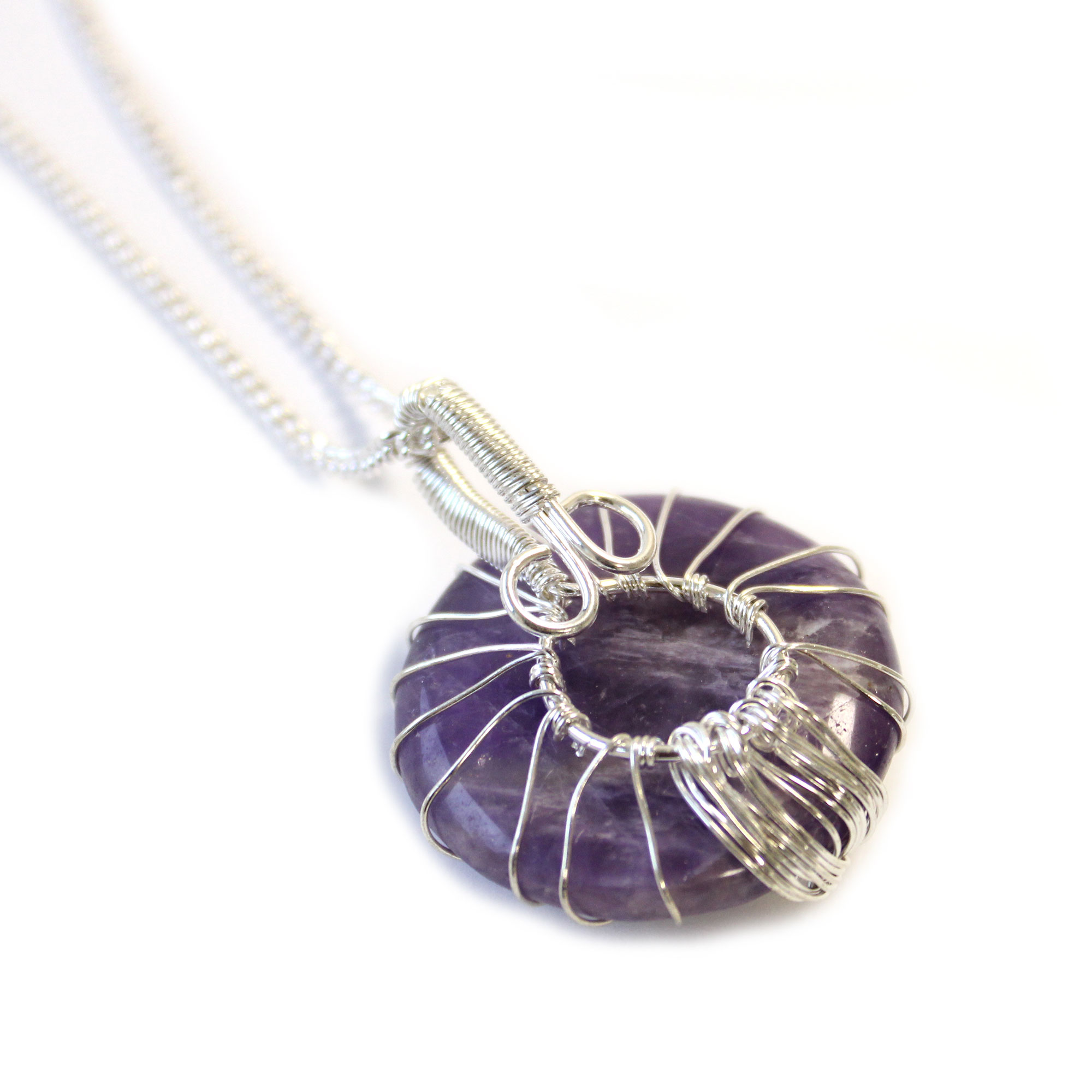 Tree of Life Gemstone Necklace - Amethyst - Click Image to Close