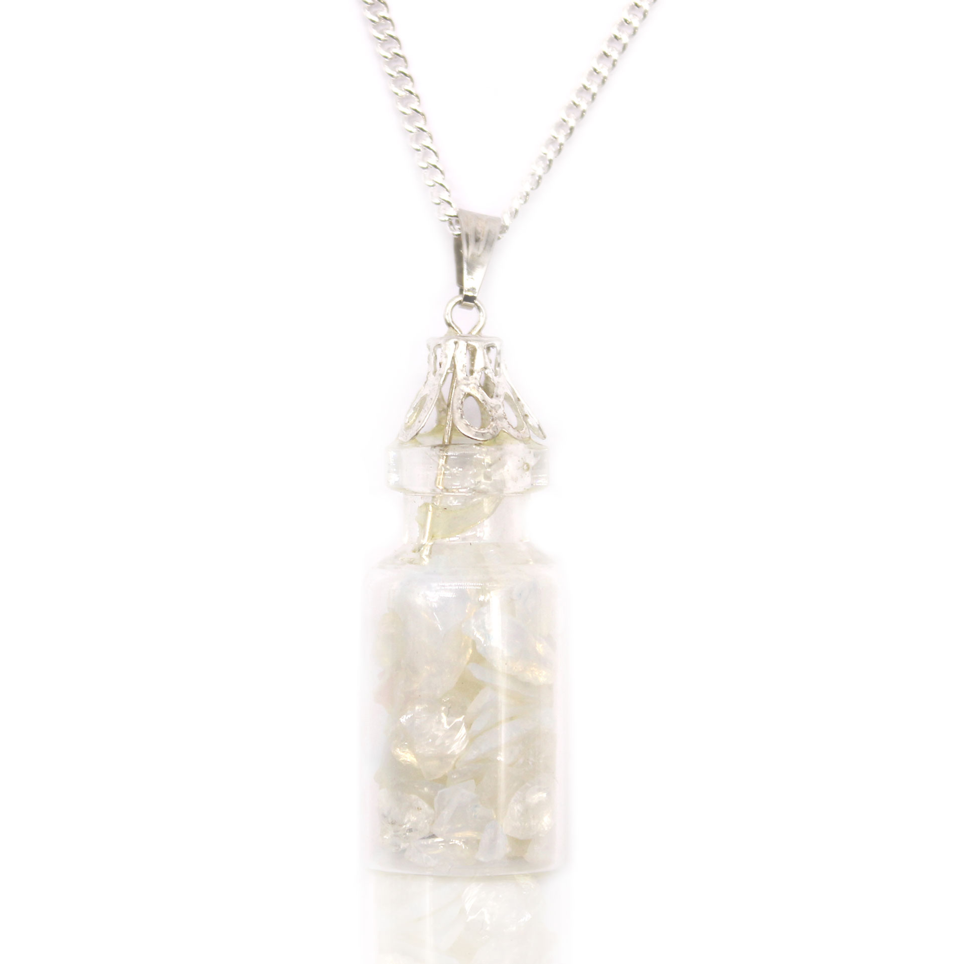 Bottled Gemstones Necklace - Opalite - Click Image to Close