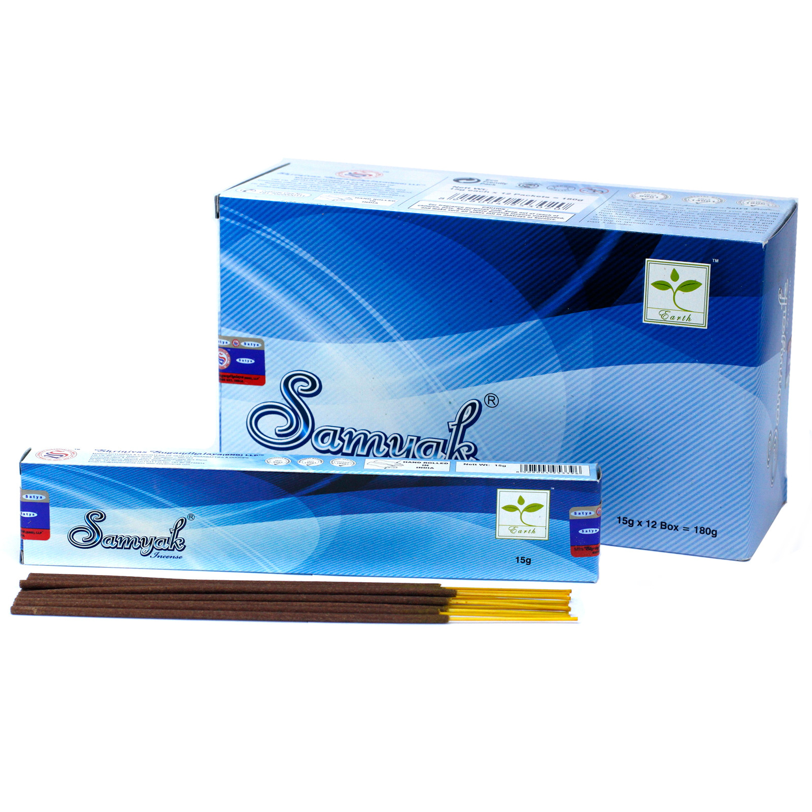 3 x 15g Packs Satya Incense Sticks - Samyak - Click Image to Close