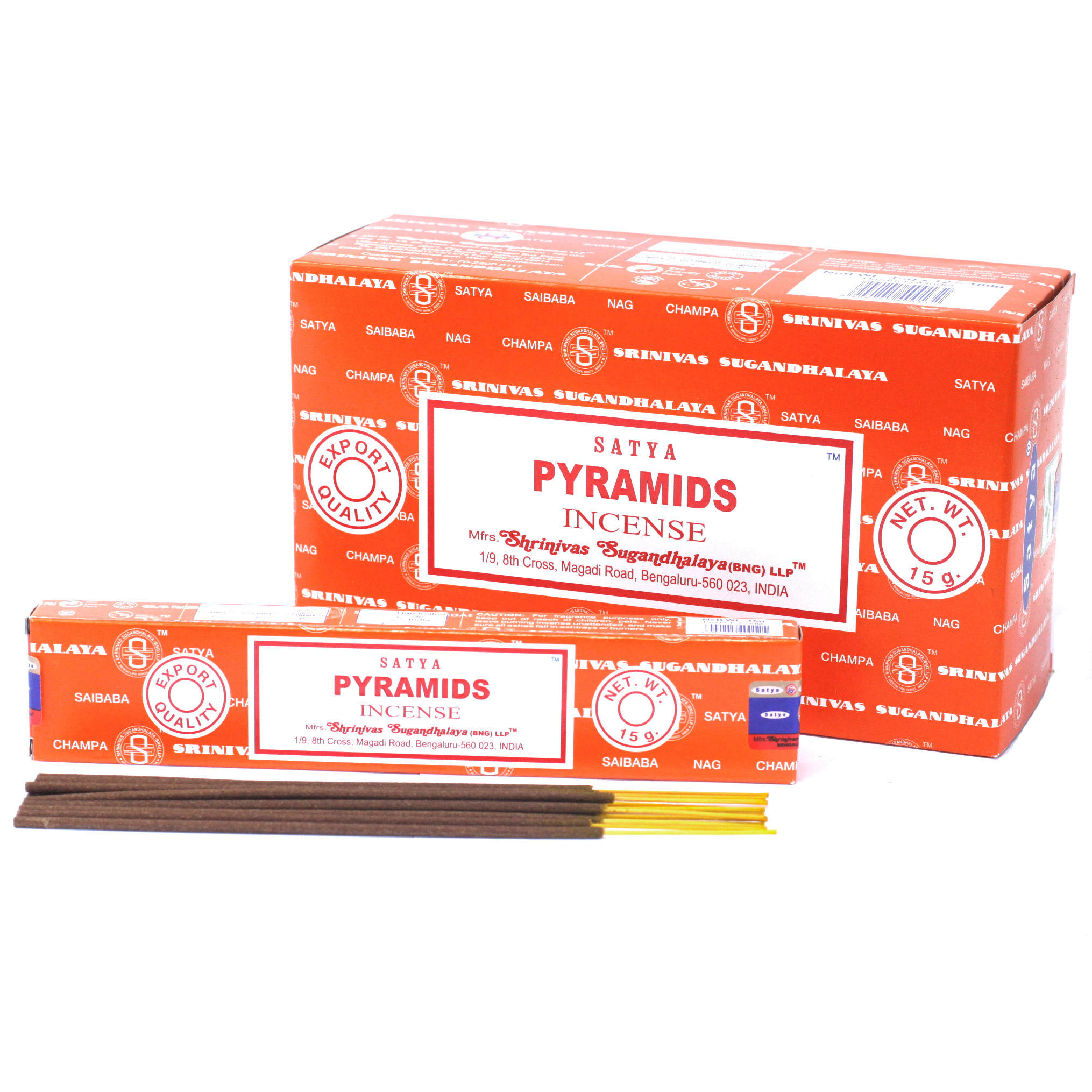 3 x 15g Packs Satya Incense Sticks - Pyramid - Click Image to Close