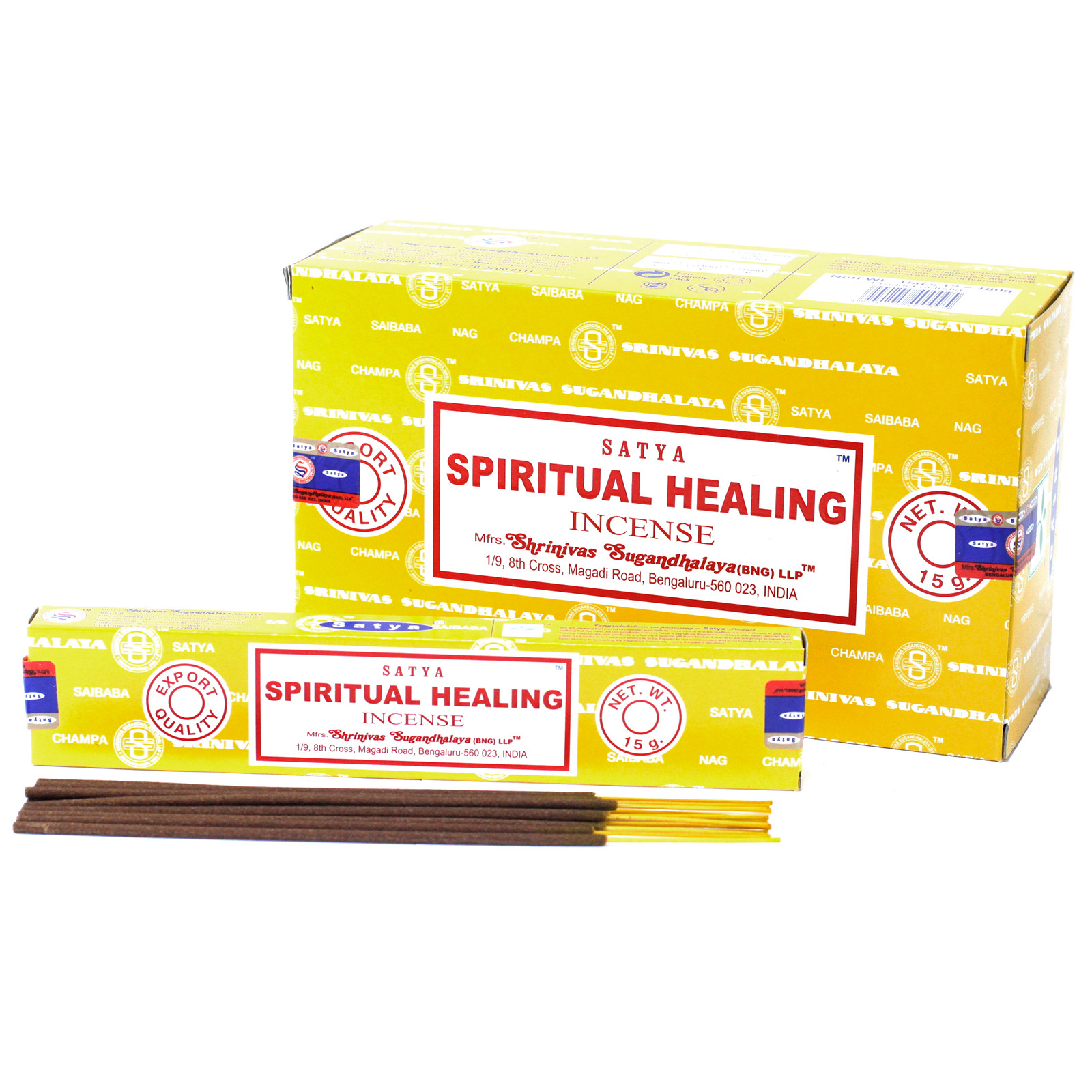 3 x 15g Packs Satya Incense Sticks - Spiritual Healing - Click Image to Close