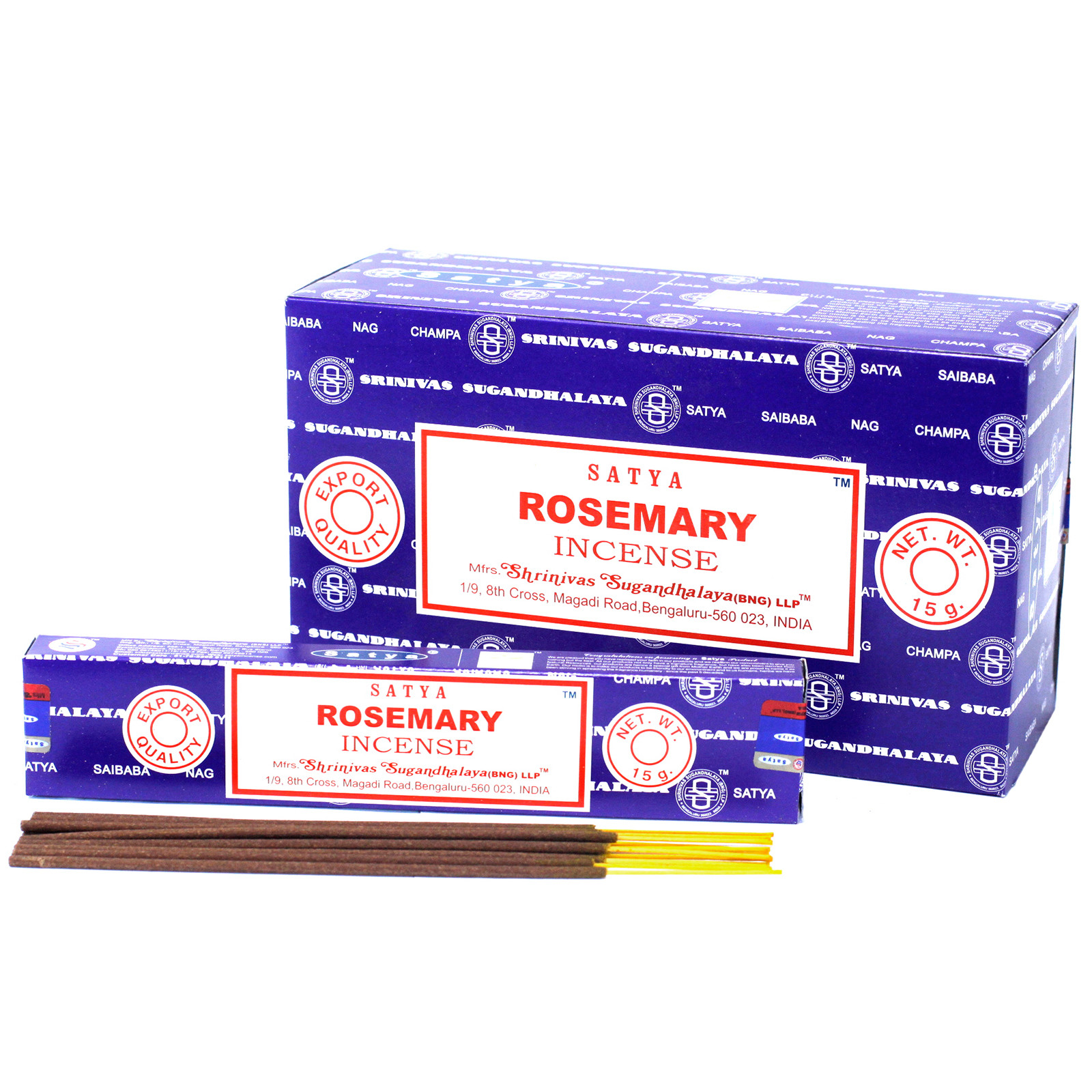 3 x 15g Packs Satya Incense Sticks - Rosemary - Click Image to Close