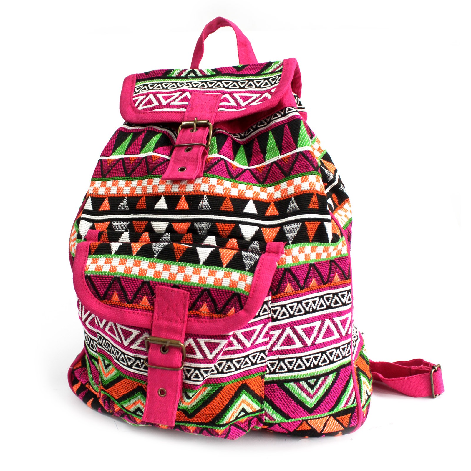 Jacquard Backpack - Pink - Click Image to Close