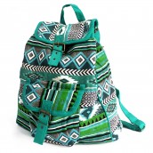 Jacquard Backpack - Teal - Click Image to Close