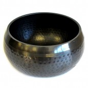 Large Black Beaten Bowl - Click Image to Close