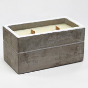 Concrete Wooden Candle - Large Box - Spiced South Sea Lime - Click Image to Close