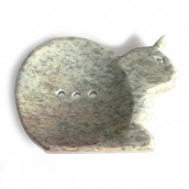 Large Soapstone Dish - Cat - Click Image to Close