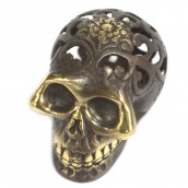 Vintage Brass Skull - Large - Click Image to Close