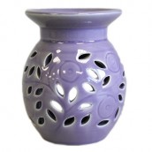 Floral Oil Burner - Lavender - Click Image to Close