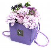 Soap Flower Bouquet - Lavender Rose & Carnation - Click Image to Close