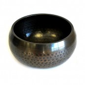 Medium Black Beaten Bowl - Click Image to Close