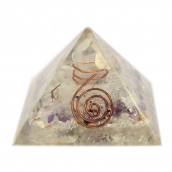 Medium Orgonite Pyramid - Gemchips & Copper - Click Image to Close