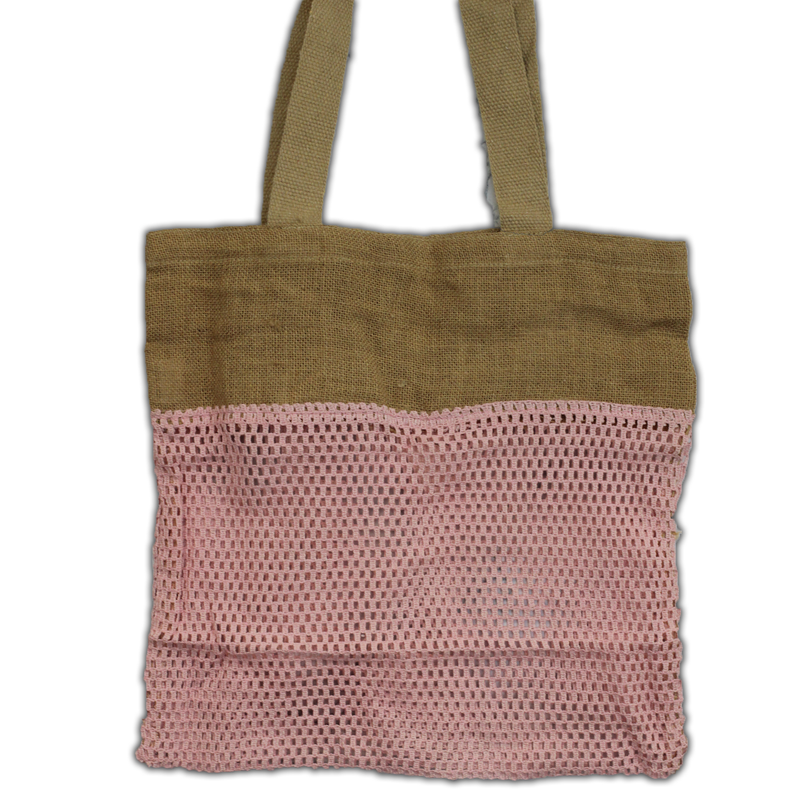 Pure Soft Jute and Cotton Mesh Bag - Rose - Click Image to Close