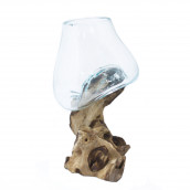 Molten Glass on Wood - Medium Bowl - Click Image to Close