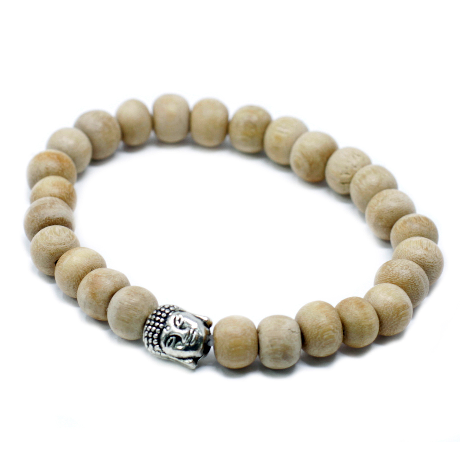 3 x Fragrant Sandal Beads & Buddha Bangle - Click Image to Close