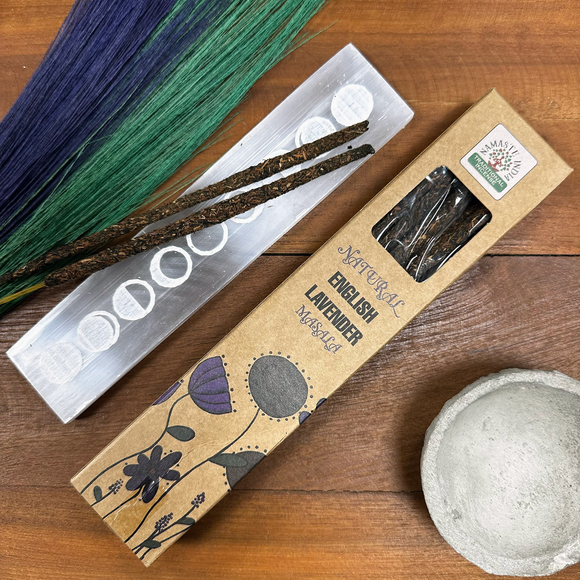3 x Packs Natural Botanical Masala Incense - English Lavender - Click Image to Close