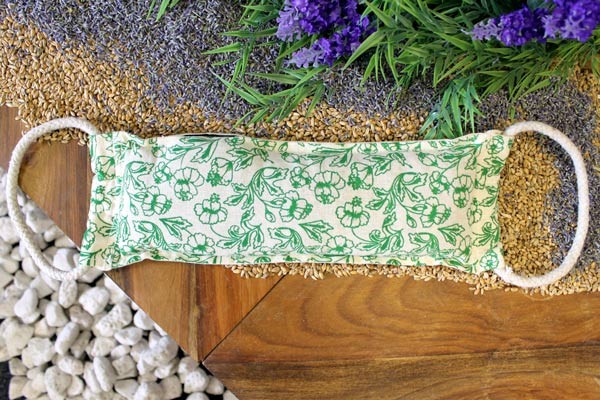 Natural Cotton Wheat Bag - Green - Click Image to Close