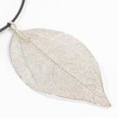 Necklace - Bravery Leaf - Silver - Click Image to Close