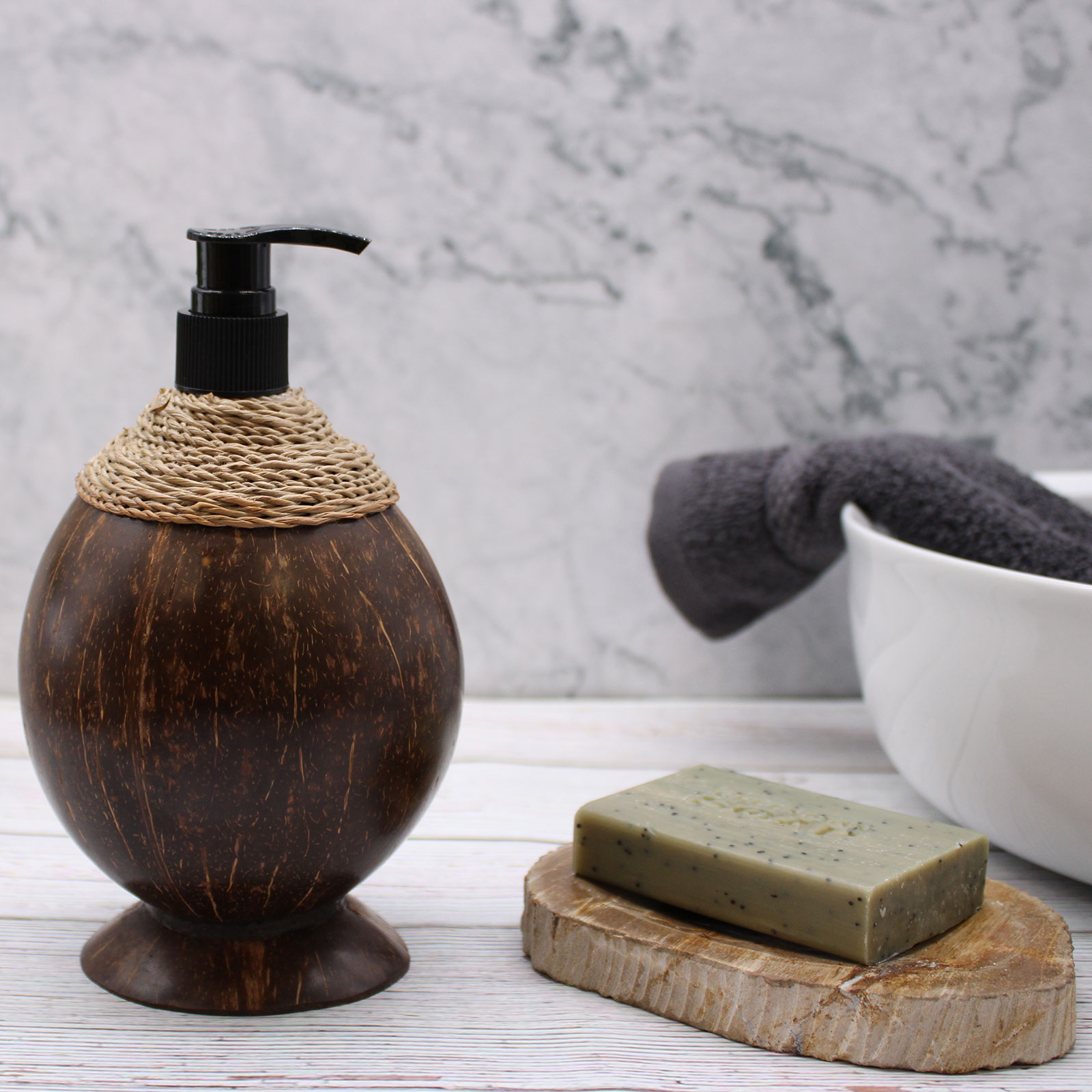 Natural Coconut Soap Dispenser - 300ml - Click Image to Close