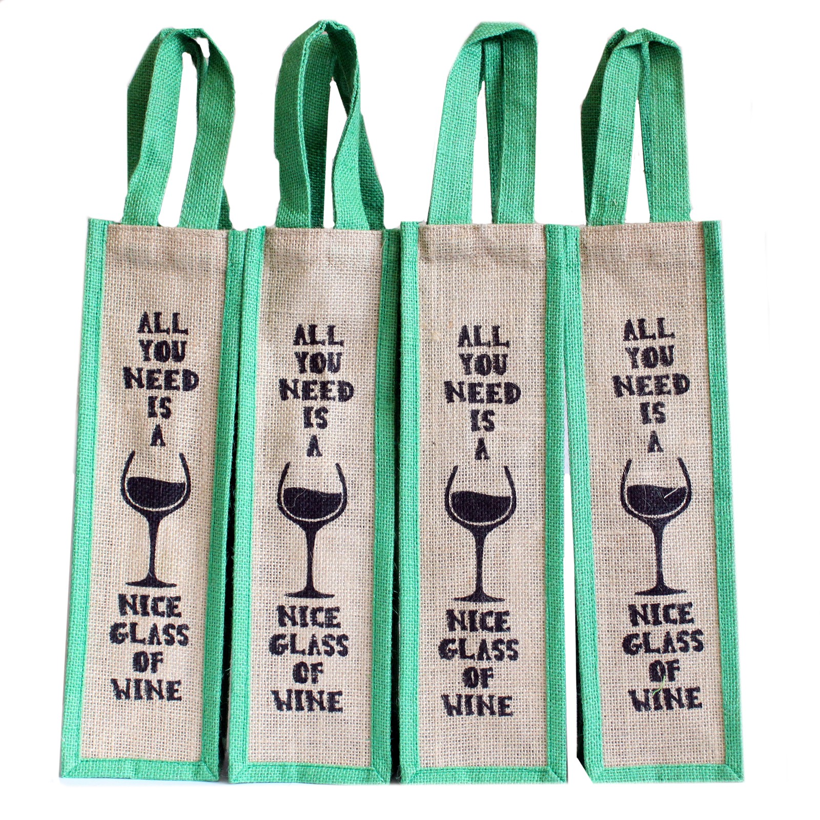 Jute Bag Green - All You Need - Click Image to Close
