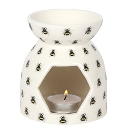 All Over Bee Print Oil Burner - Click Image to Close