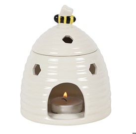 White Beehive Oil Burner - Click Image to Close