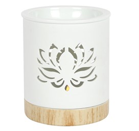 White Lotus Cut Out Oil Burner - Click Image to Close