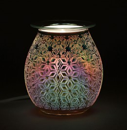 Geometric Flower Light-up Electric Oil Burner - Click Image to Close