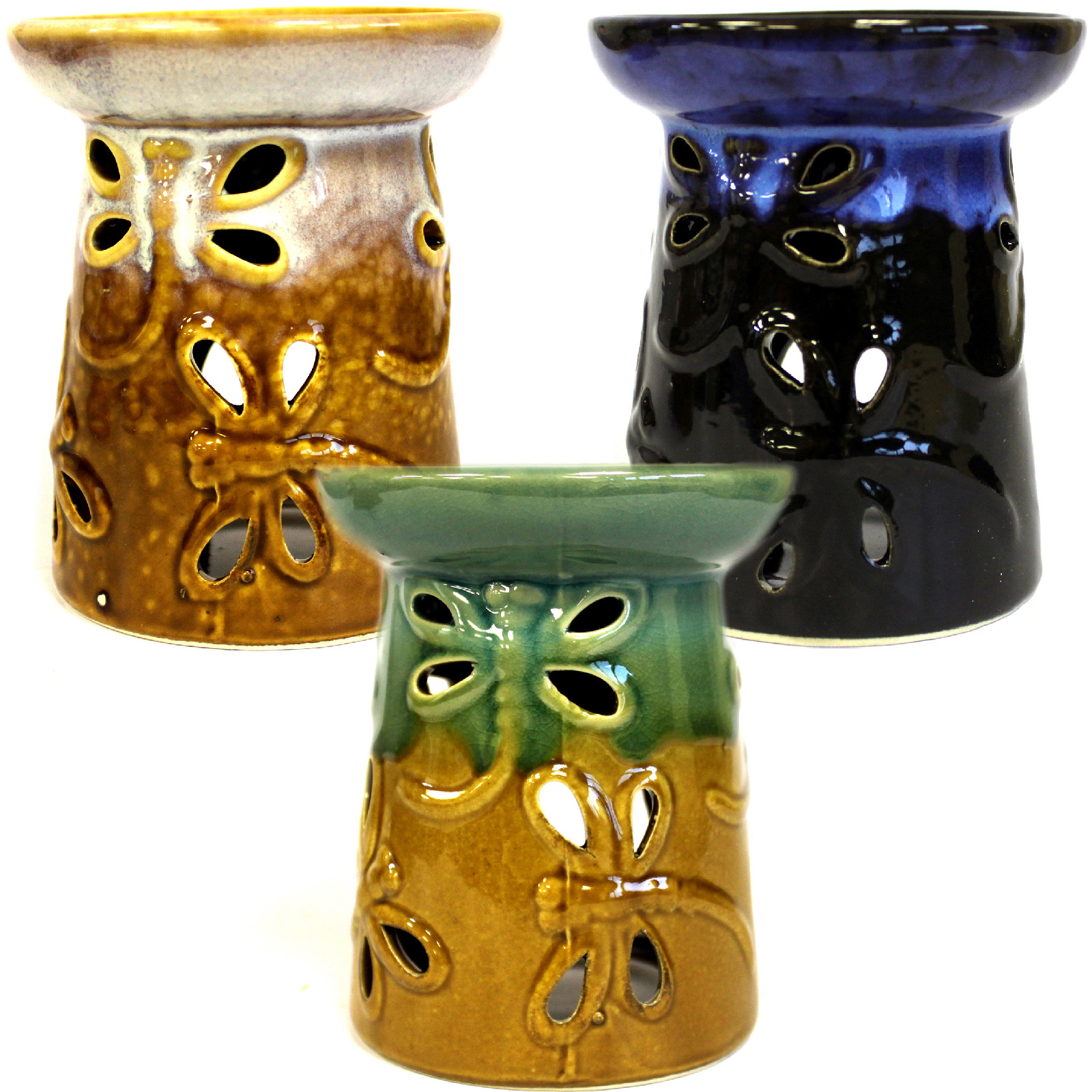 Classic Rustic Oil Burner - Dragonfly (assorted) - Click Image to Close