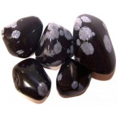 Obsidian Snowflake Large Tumble Stones - Click Image to Close
