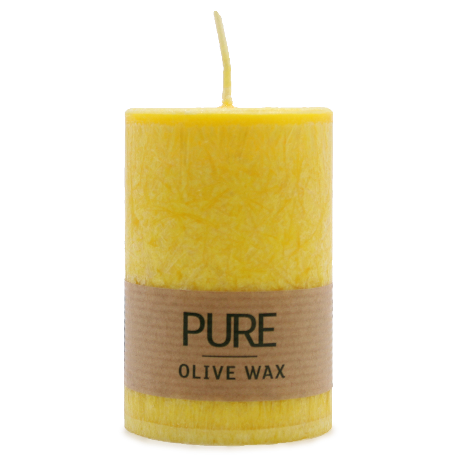 Pure Olive Wax Candle 90 x 60 - Yellow - Click Image to Close