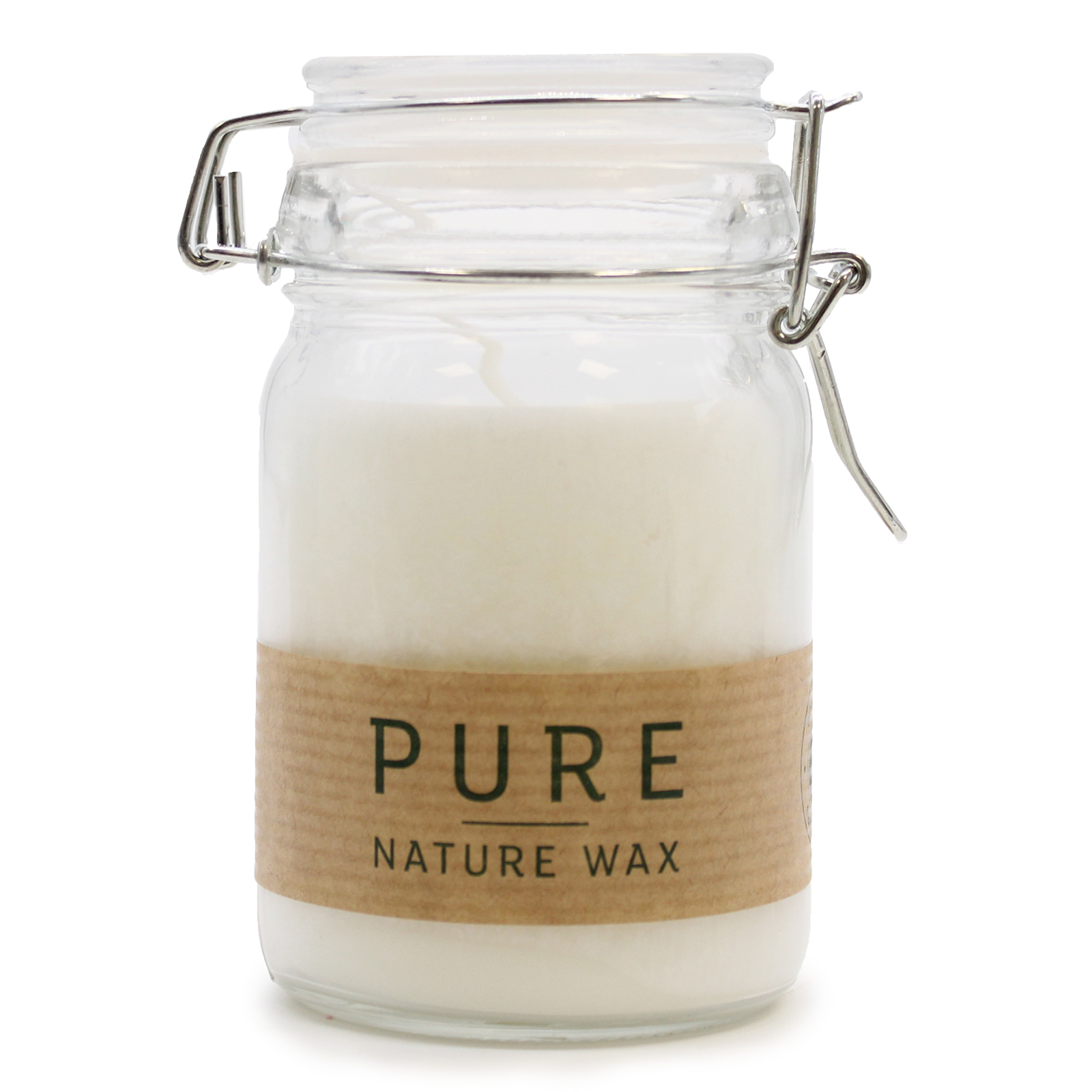 Pure Olive Wax Jar Candle 120 x 70 - White - Click Image to Close