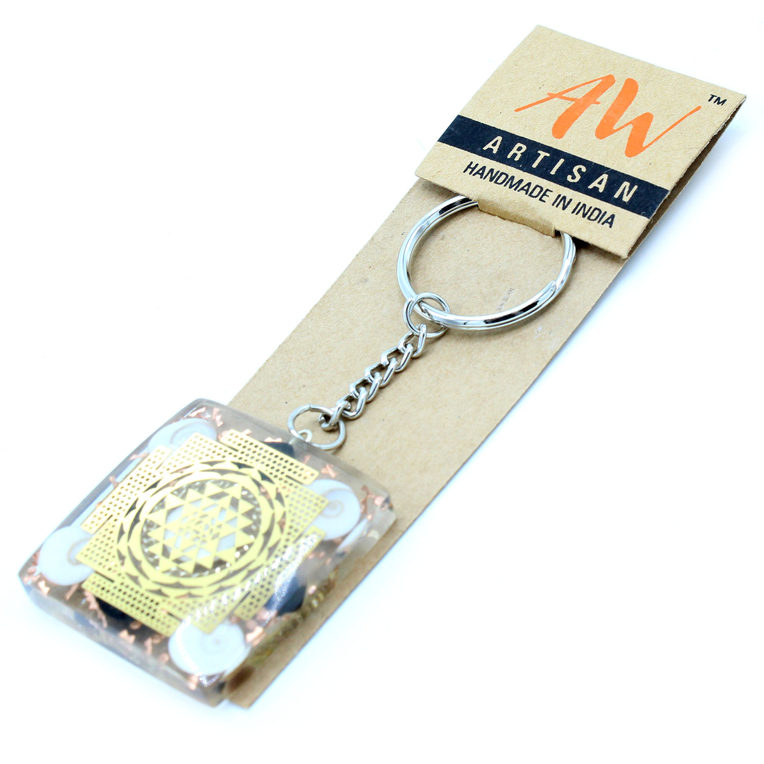 Orgonite Power Keyring - Home Protect Tourmeline - Click Image to Close