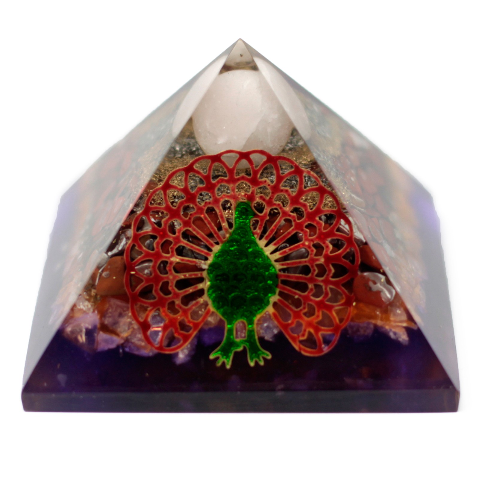 Large Organite Pyramid - Peacock - Click Image to Close