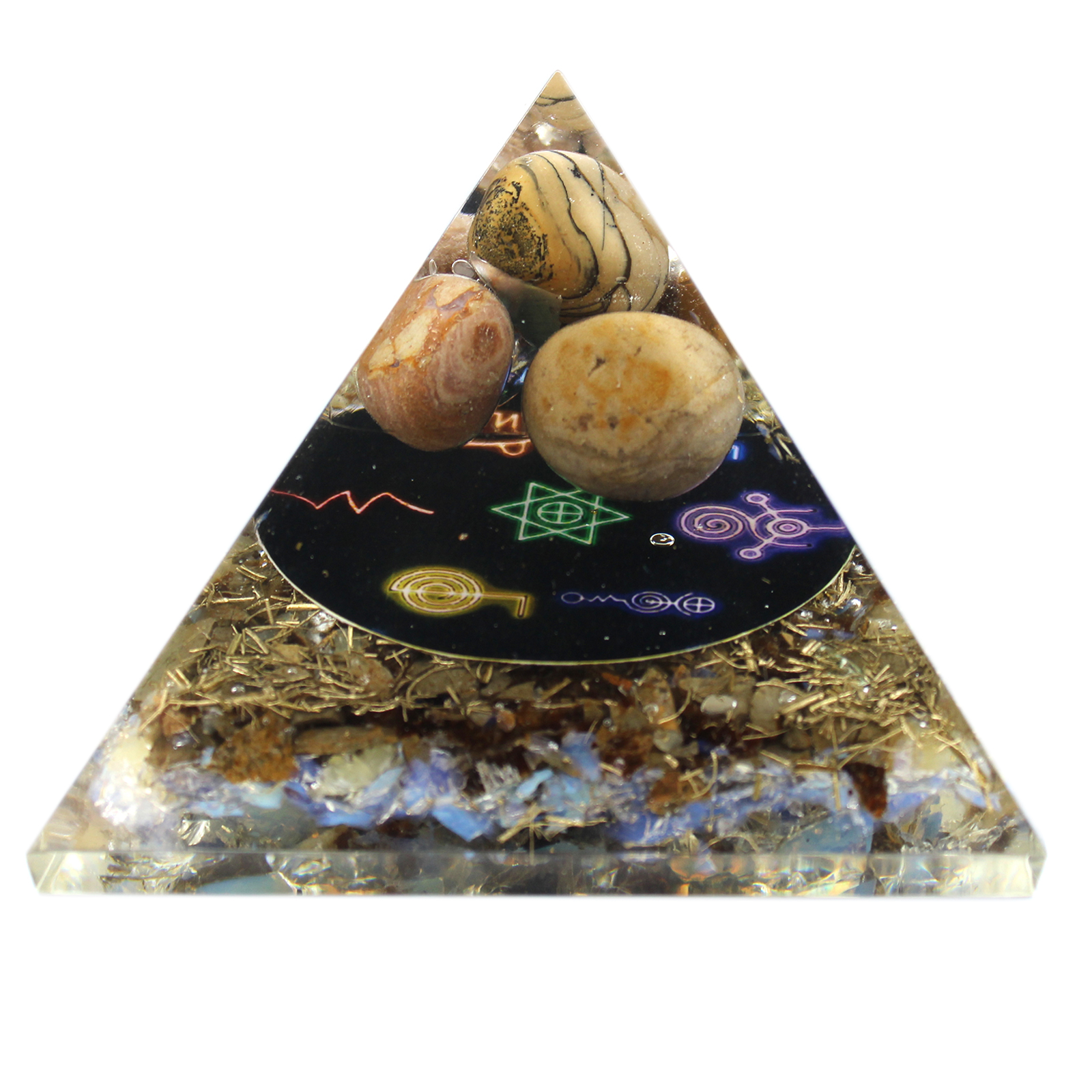 Orgonite Pyramid - Midnight Reiki - 70mm - Click Image to Close