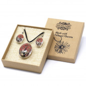 Pressed Flowers - Tree of Life Set - Coral - Click Image to Close