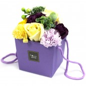 Soap Flower Bouquet - Purple Flower Garden - Click Image to Close