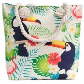 Rope Handle Bag - Tropical Toucan - Click Image to Close
