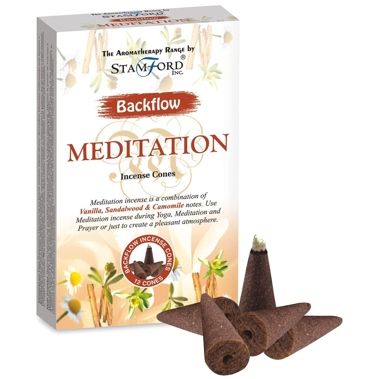 5 x Packs Aromatherapy Backflow Cones - Meditation
