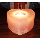 Salt Candle Holder - Heart - Click Image to Close