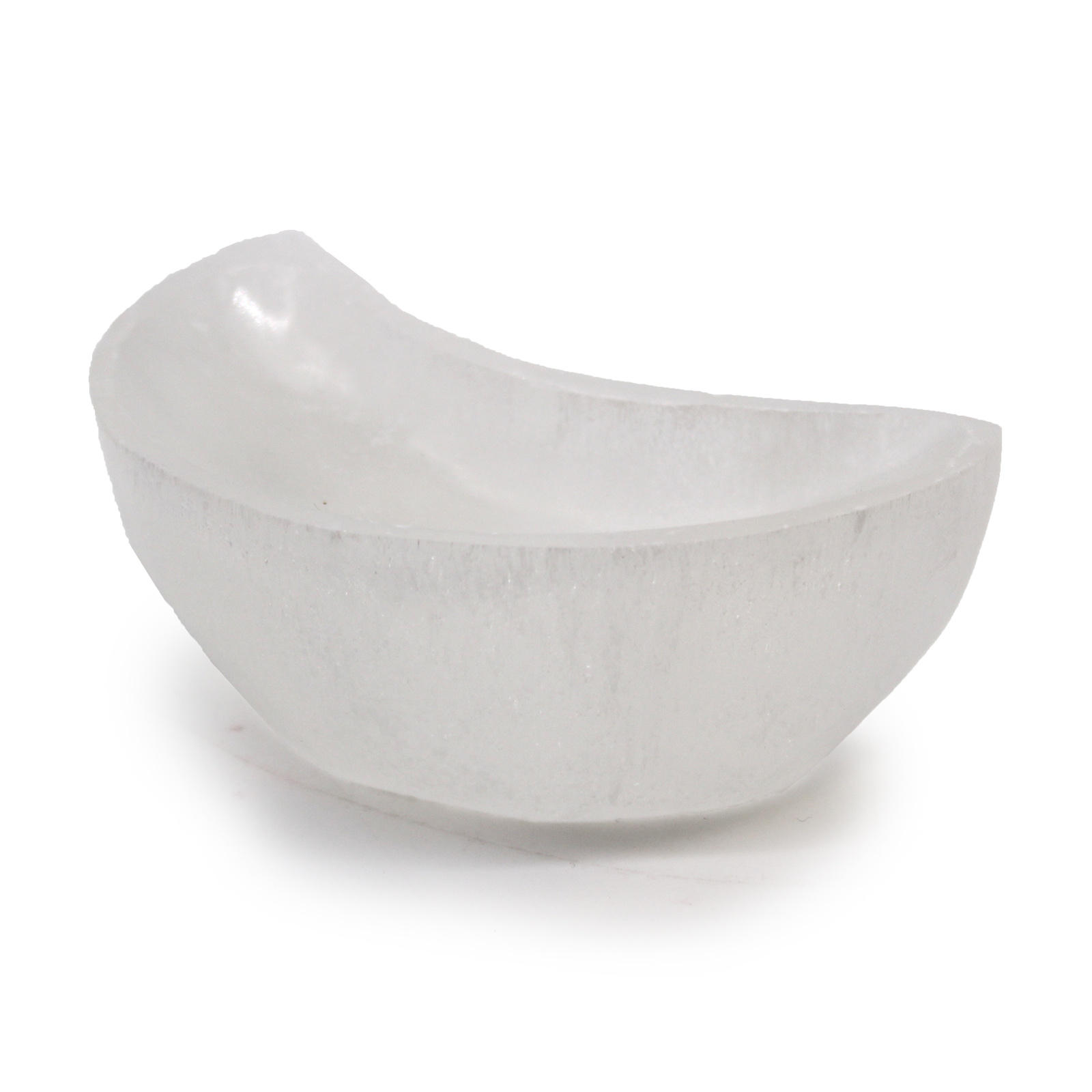 Selenite Moon Bowl - 10cm - Click Image to Close