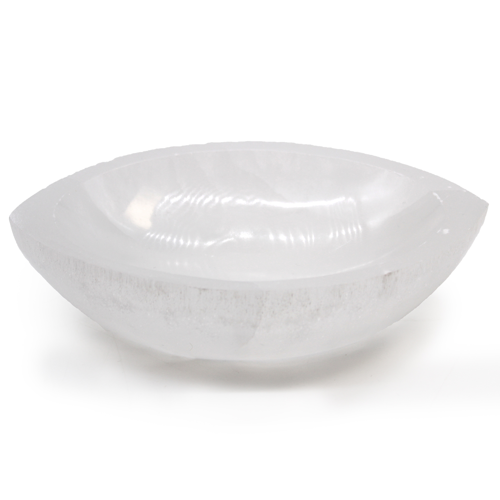 Selenite Eye Bowl - 15cm - Click Image to Close