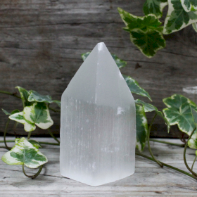 Selenite Pencil Point Tower - 10cm - Click Image to Close